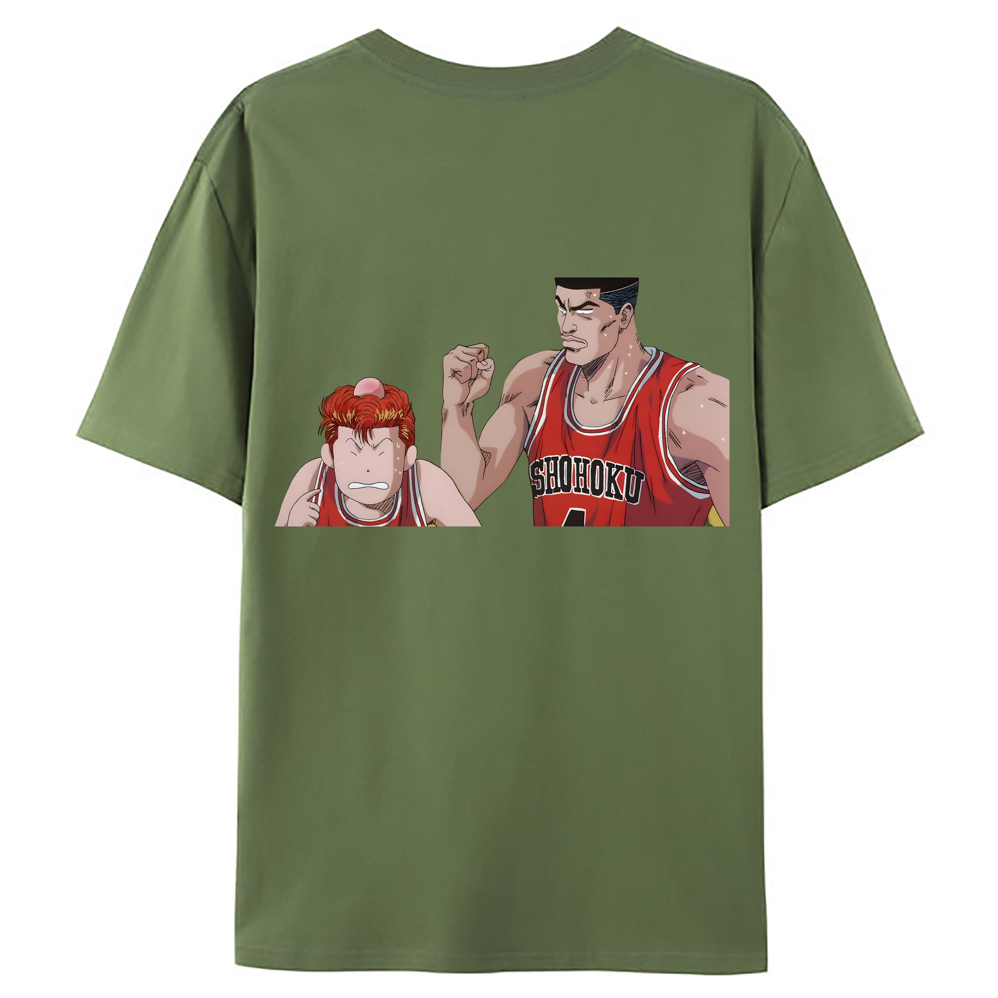 （画像用） SLAM DUNK／スラムダンク 綿100％ メンズ半袖Tシャツ（バックプリント） 通気性